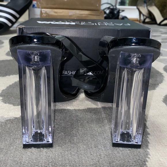 Black Glass Slippers - Picture 7 of 8